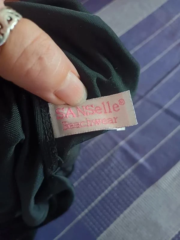Biquíni preto com lantejoulas de uma peça da marca Sanselle tamanho L ou 40 novo – photo 9